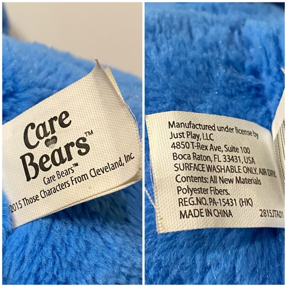 Care Bears Plush Champ Bear Large Stuffed Animal Blue Toy 20 inch Just Play - Picture 12 of 12